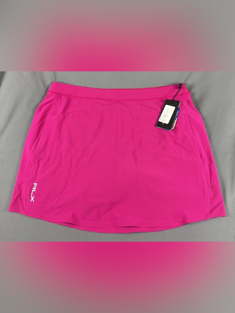 RLX Ralph Lauren Womens Golf Skort Large Hot Pink Polyester Spandex MSRP $128